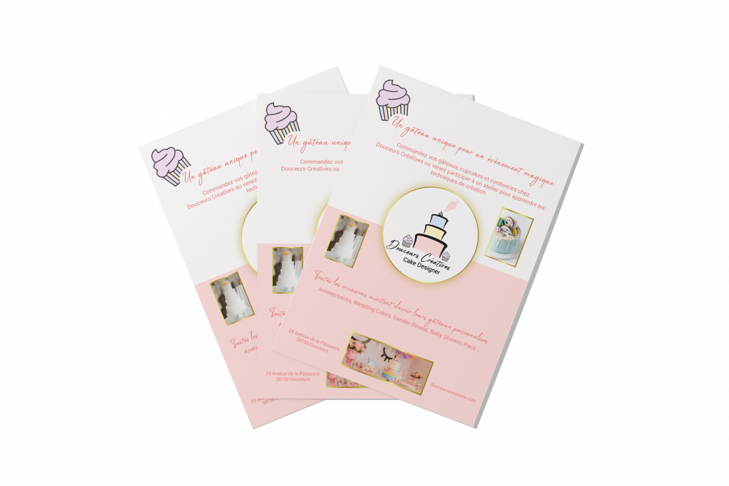 supports de communication - flyer cake designer - identité visuelle