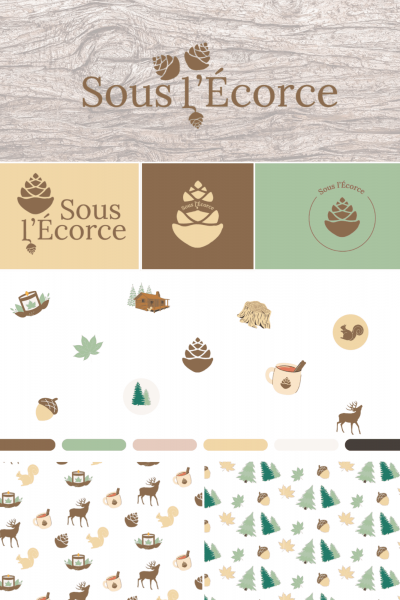 Sous l'écorce - identité visuelle préconçue