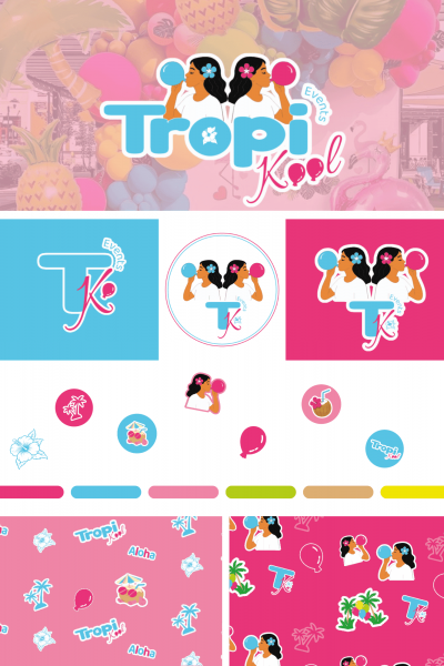 Tropikool Events - identité visuelle préconçue
